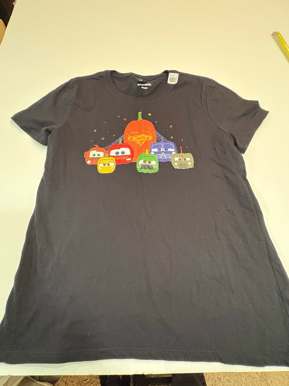 Disney Pixar/Gildan Black Kids Cars Graphic Tee with Colorful Car Characters